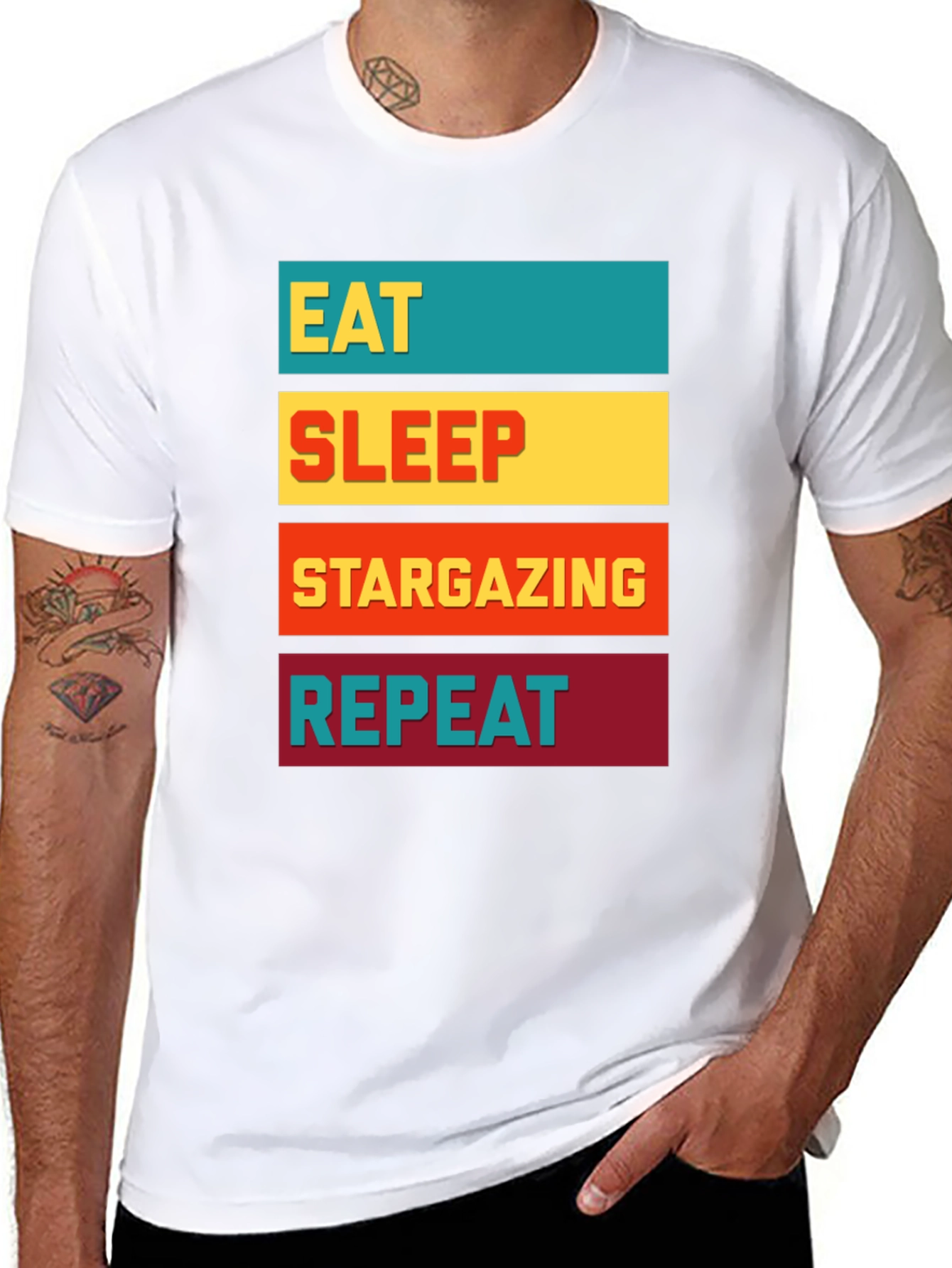 Eat Sleep Stargazing Repeat Graphic Tee