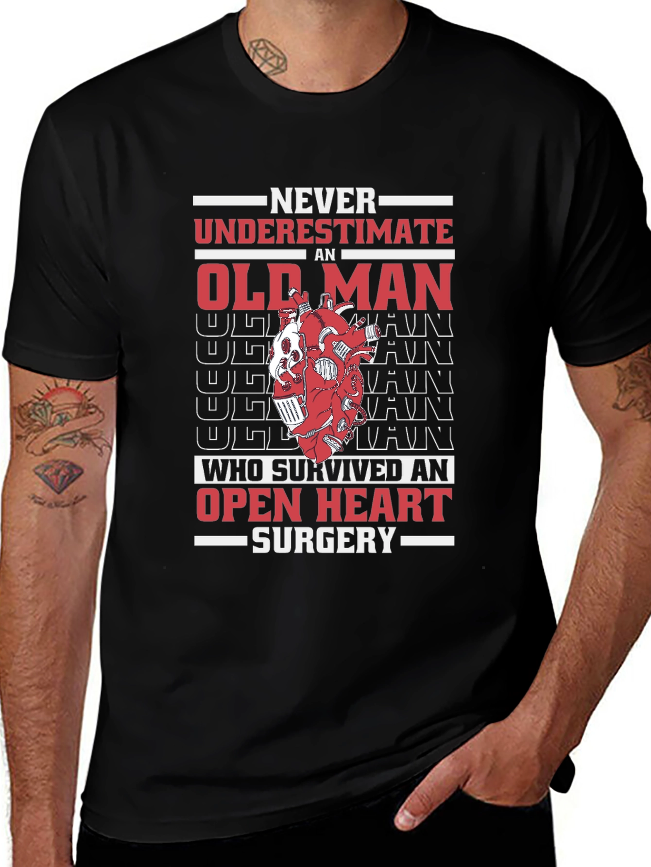 Old Man Open Heart Surgery T-Shirt