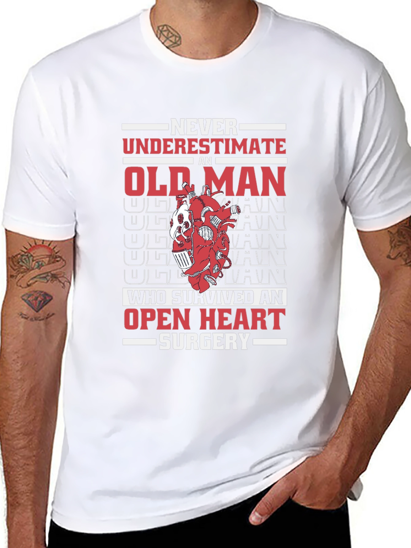 Old Man Open Heart Surgery T-Shirt