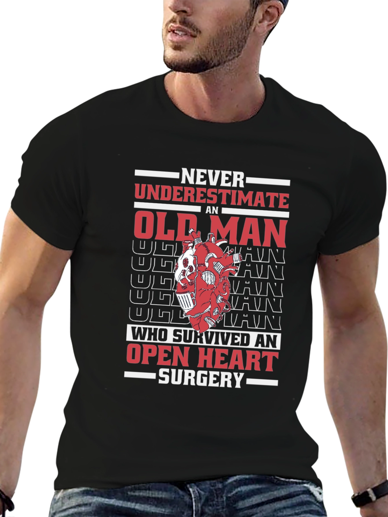 Old Man Open Heart Surgery T-Shirt