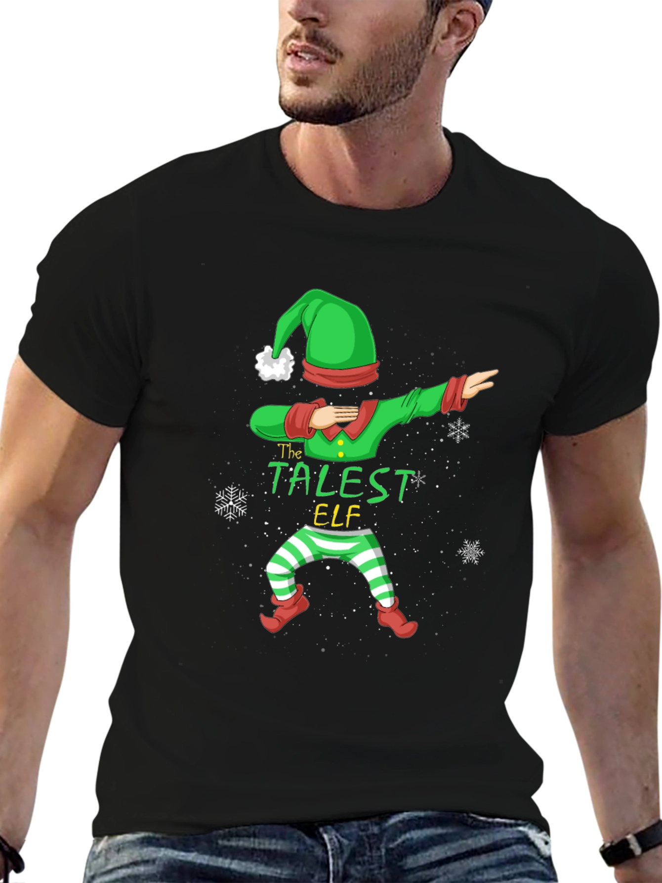 The Tallest Elf Dabbing Christmas T-Shirt