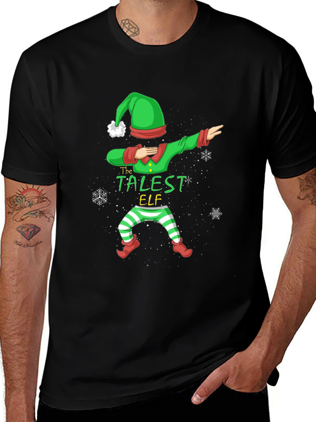 The Tallest Elf Dabbing Christmas T-Shirt