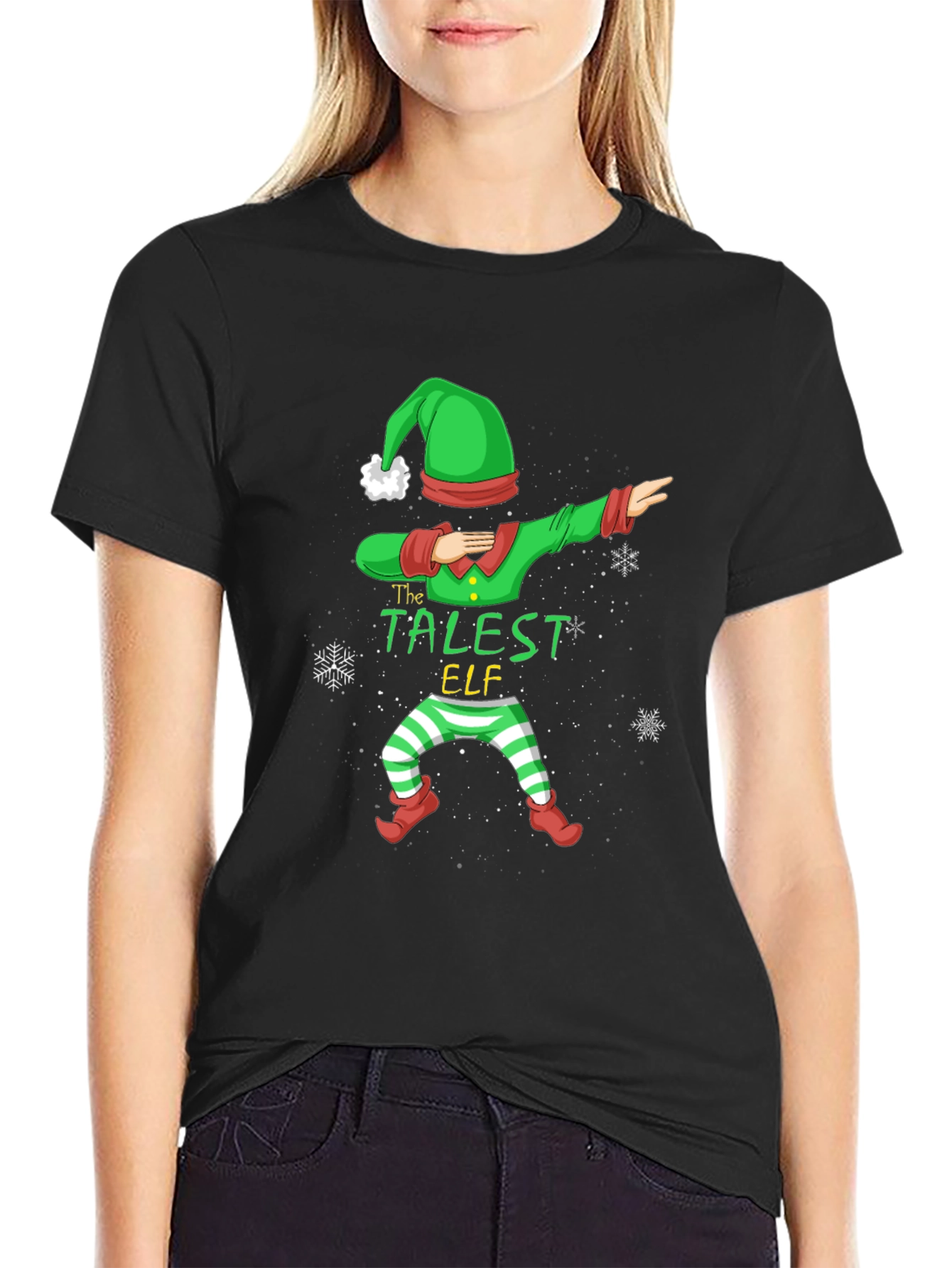 The Tallest Elf Dabbing Christmas T-Shirt