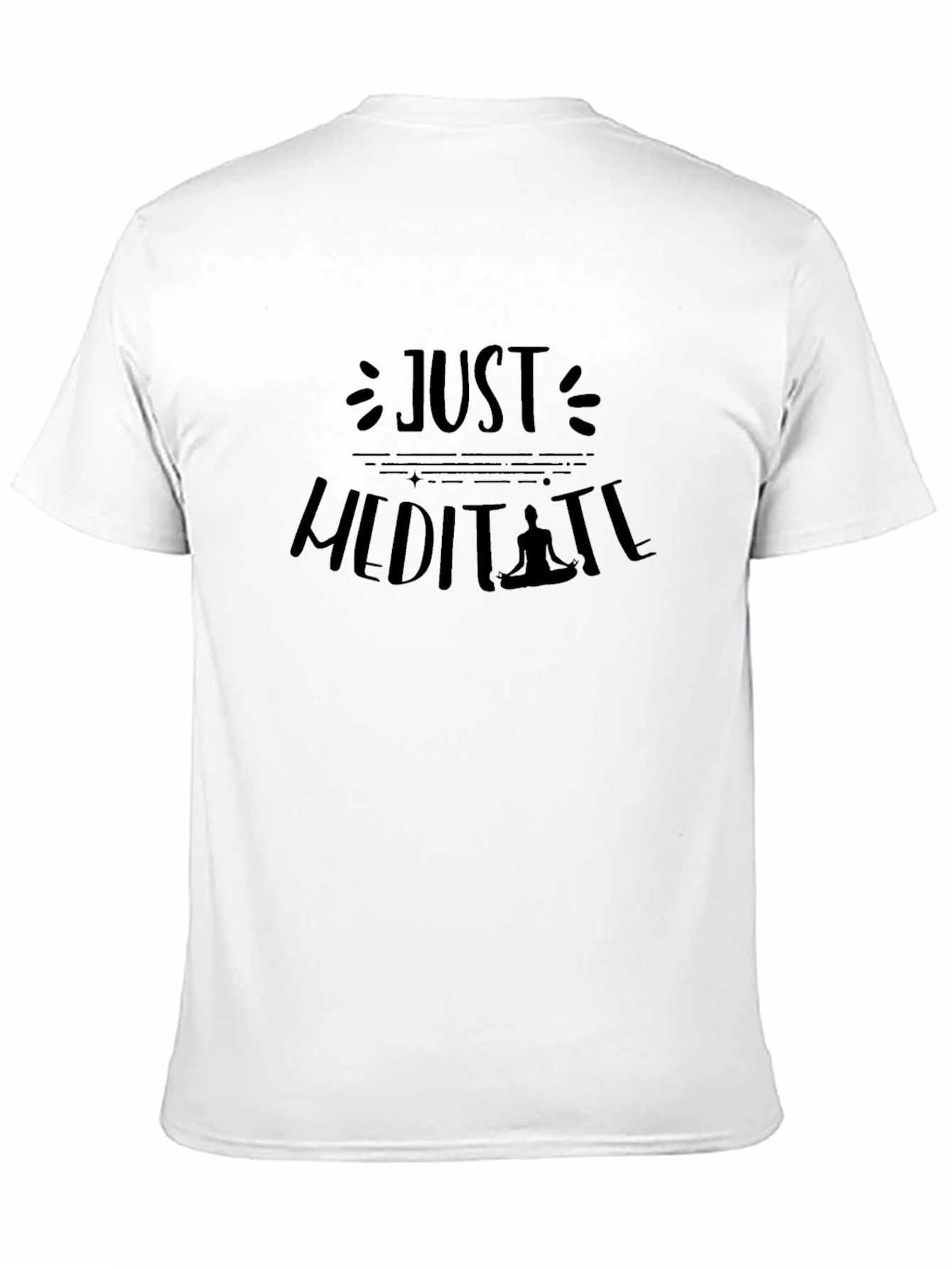 Just Meditate Black Graphic T-Shirt