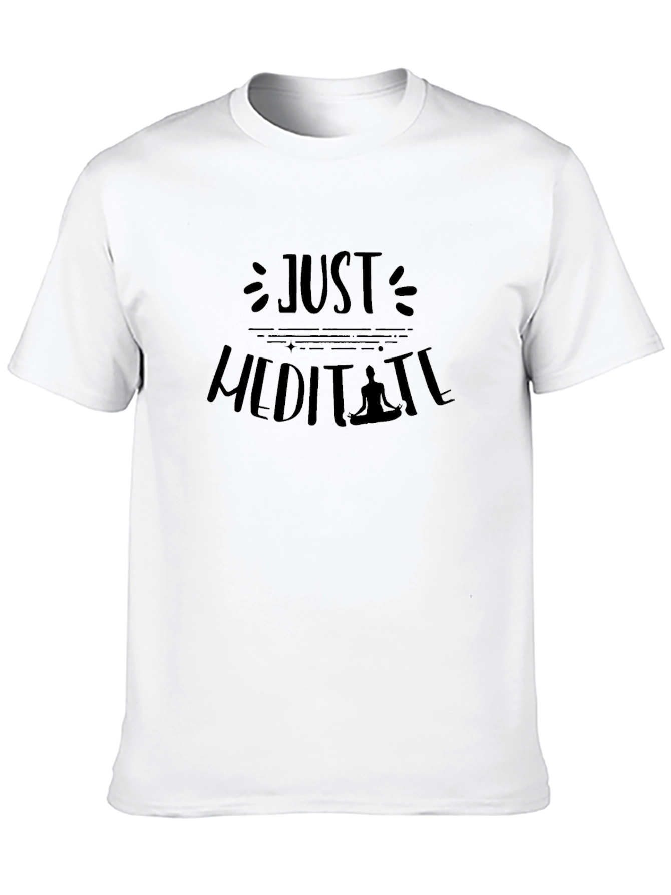 Just Meditate Black Graphic T-Shirt