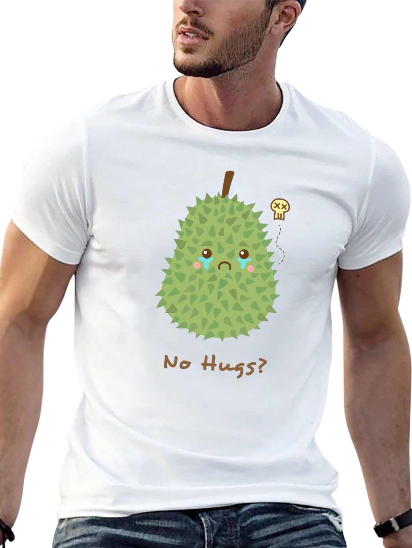 Sad Durian Graphic T-Shirt - No Hugs?