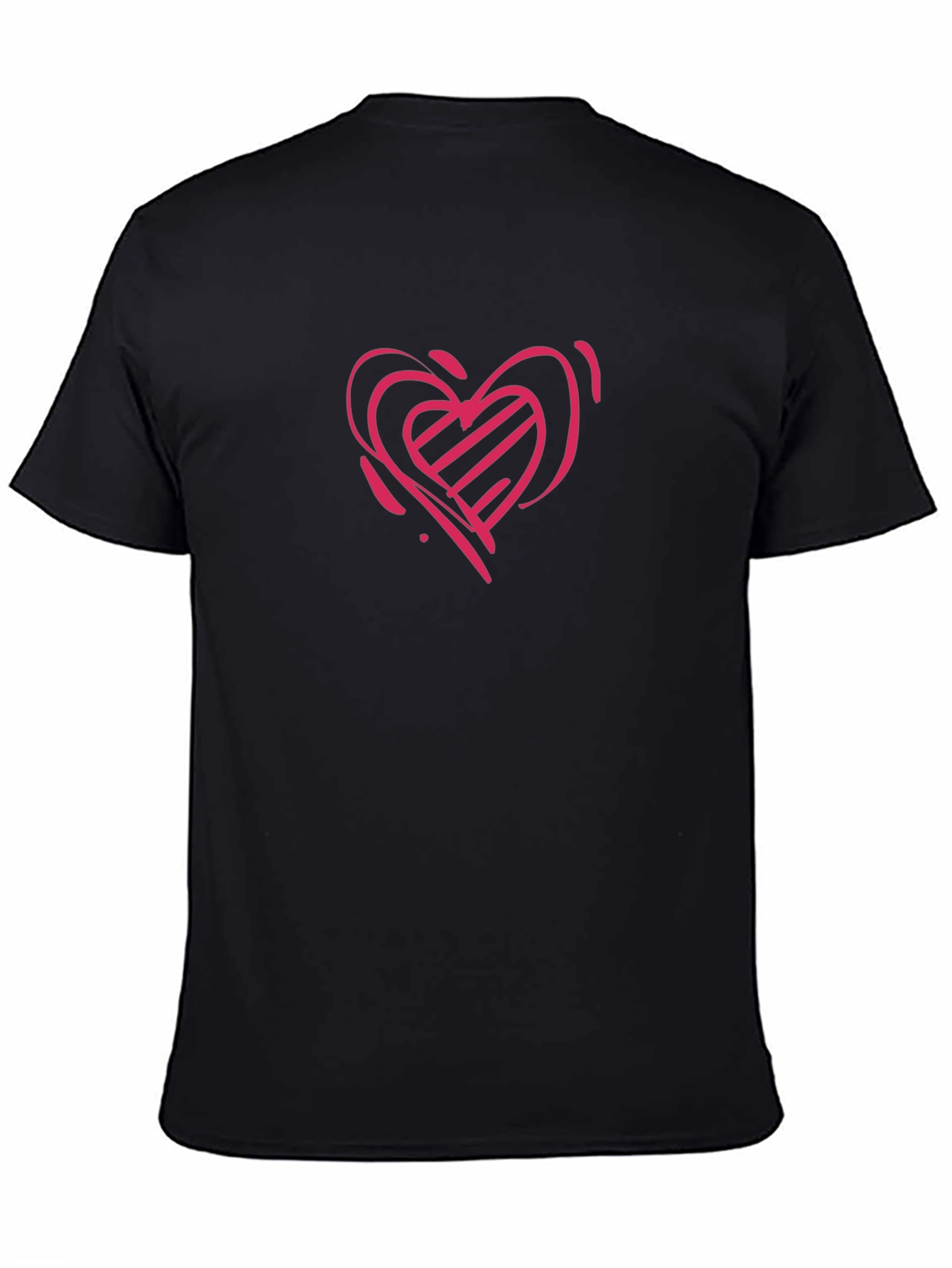 Heart Graphic Black T-Shirt