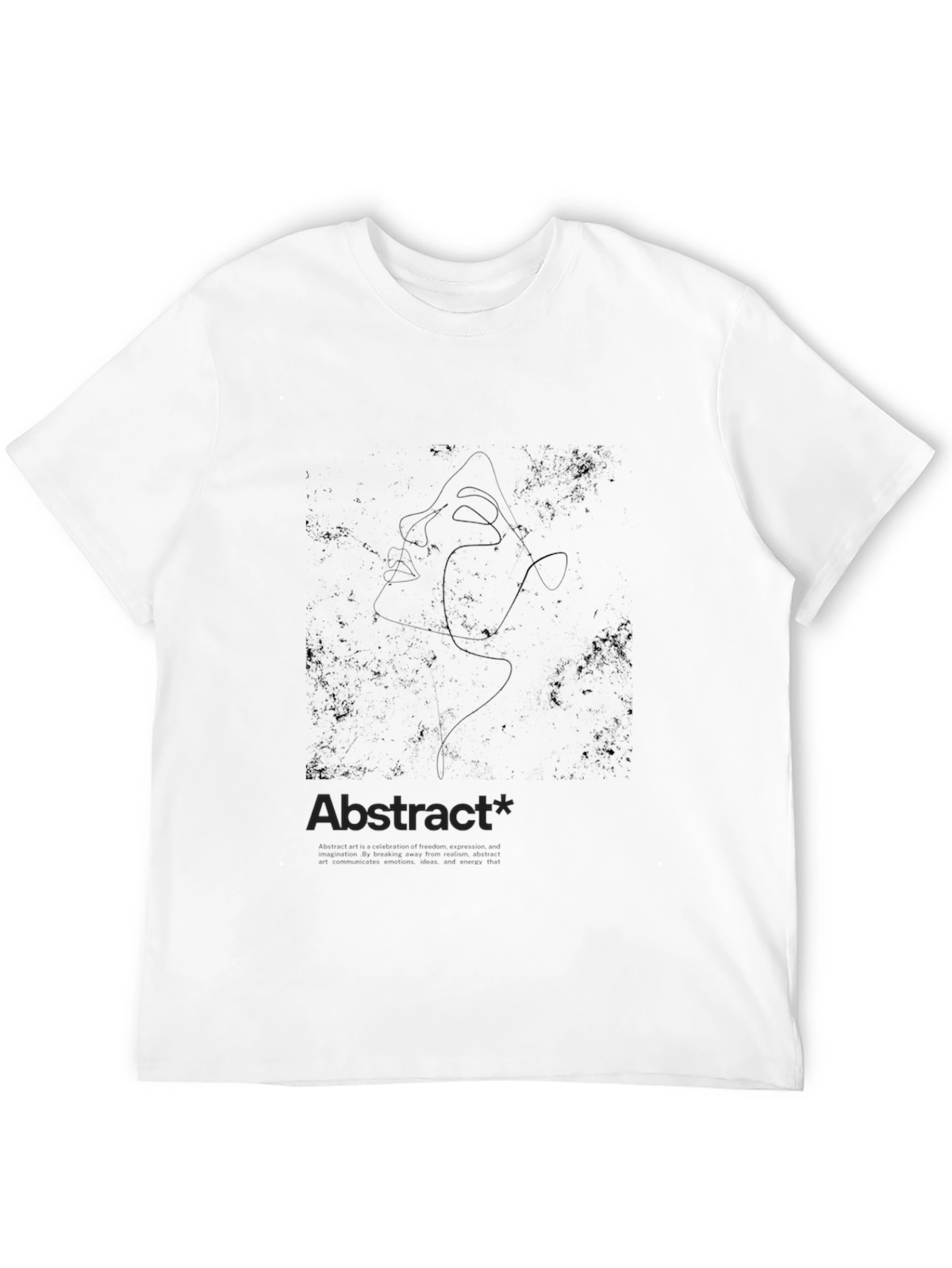 Abstract Art Print Black T-Shirt