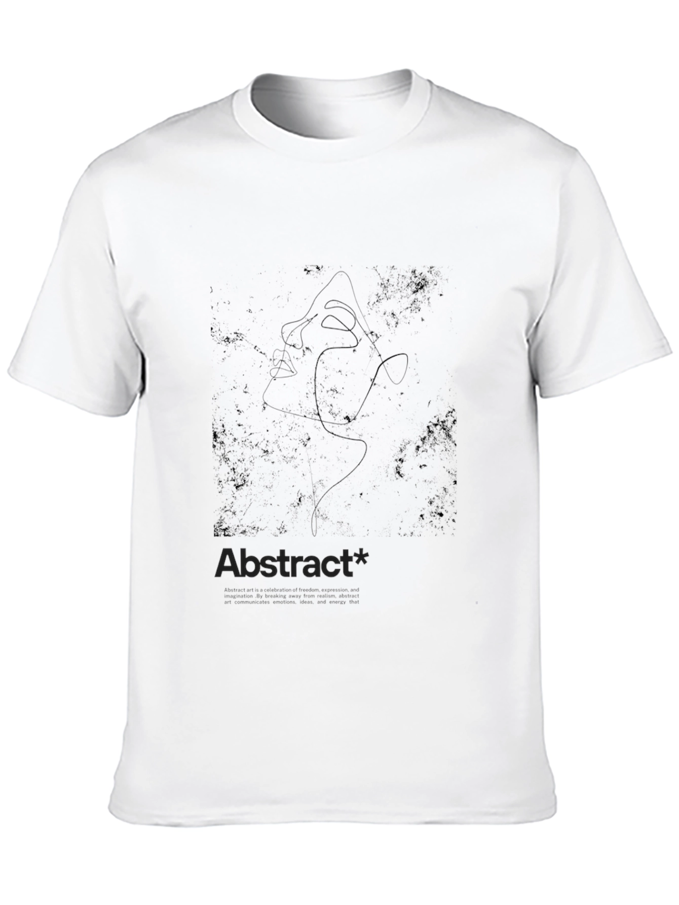 Abstract Art Print Black T-Shirt