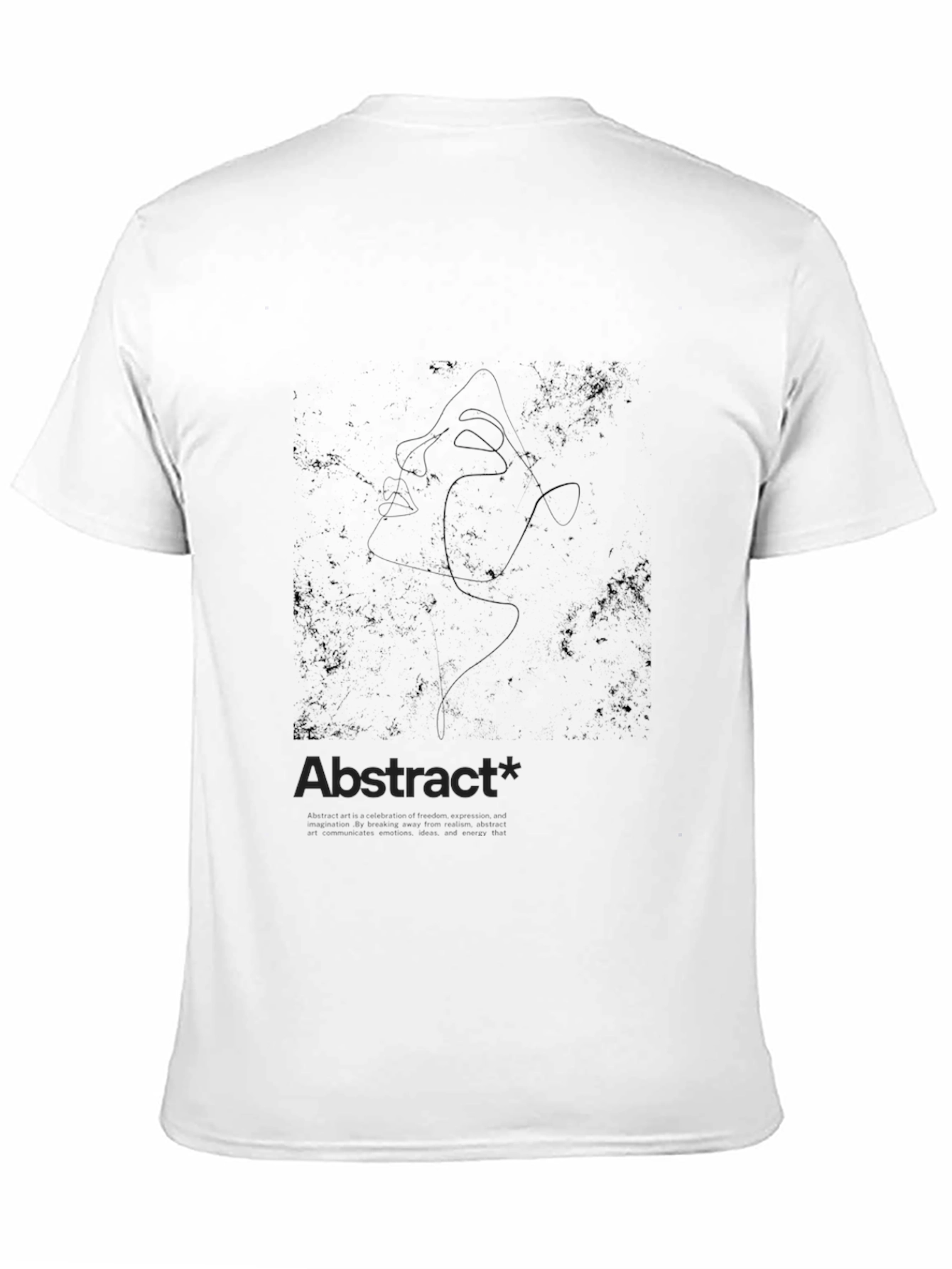 Abstract Art Print Black T-Shirt