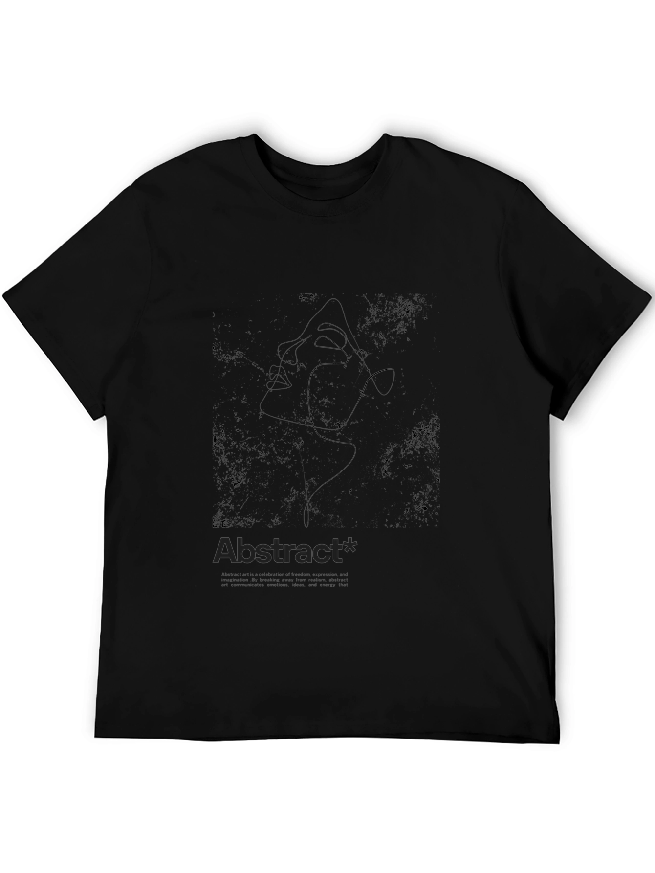 Abstract Art Print Black T-Shirt