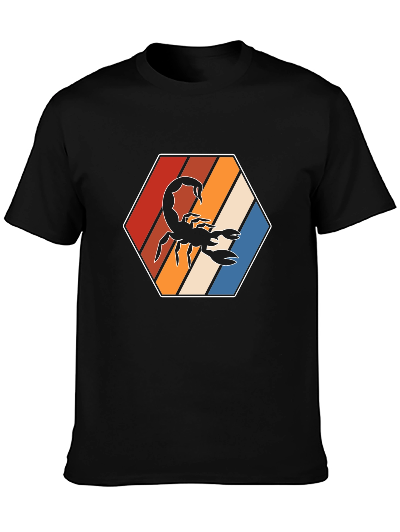 Retro Scorpion Graphic T-Shirt - Black