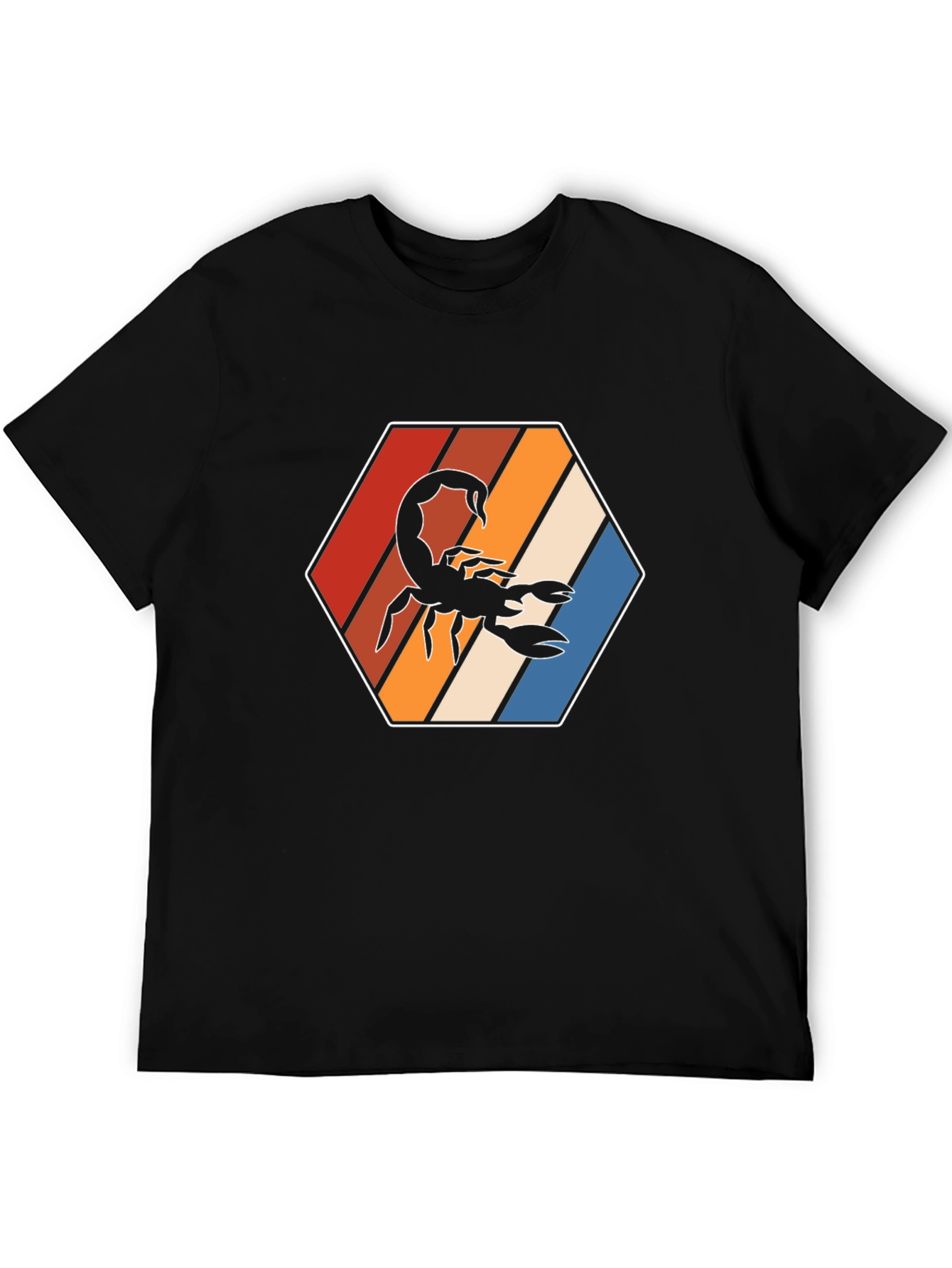 Retro Scorpion Graphic T-Shirt - Black