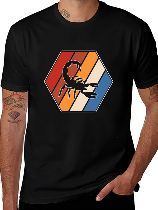 Retro Scorpion Graphic T-Shirt - Black