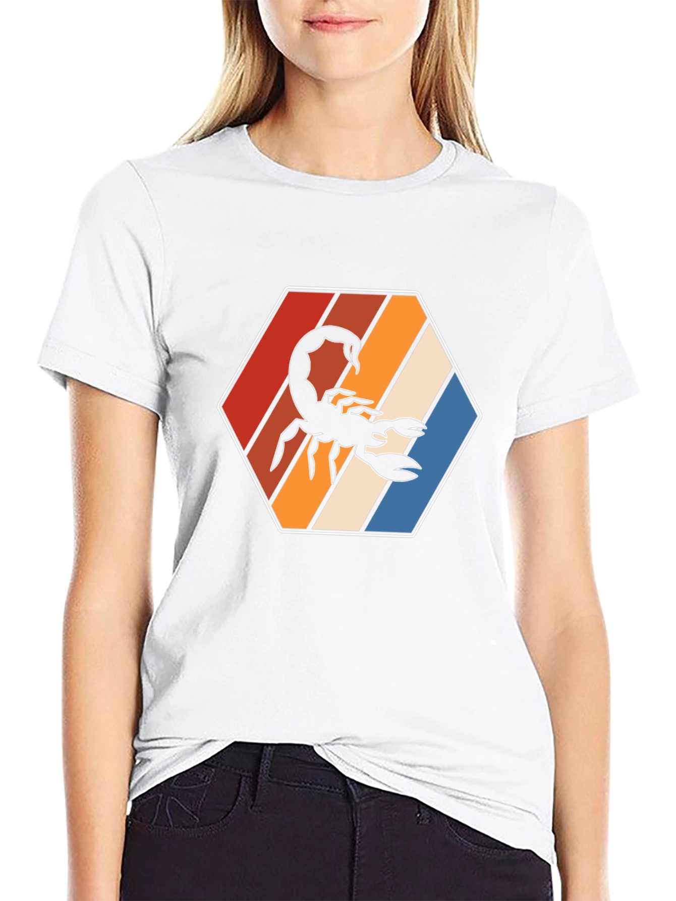 Retro Scorpion Graphic T-Shirt - Black