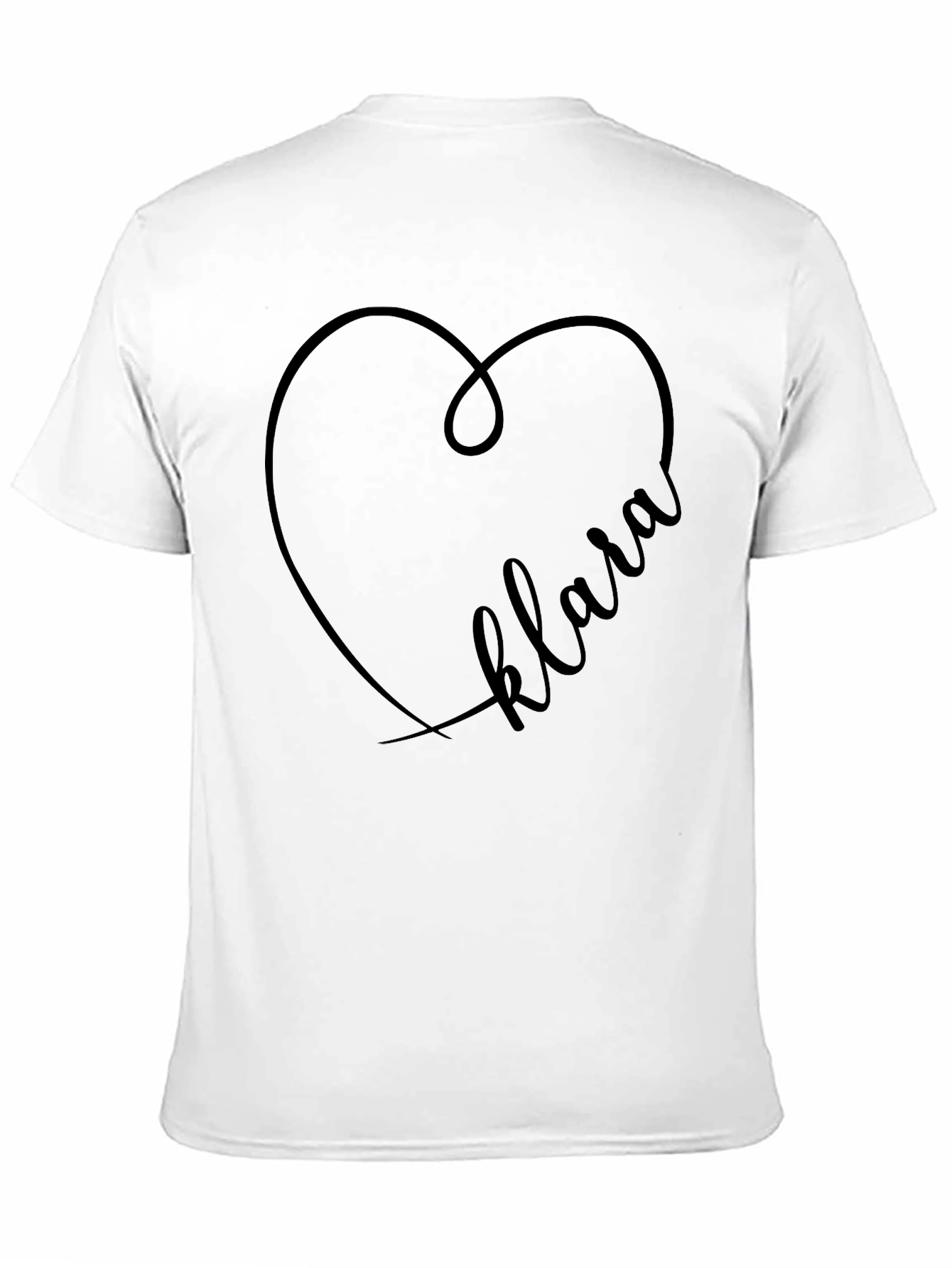 Klara Heart Personalized Black T-Shirt
