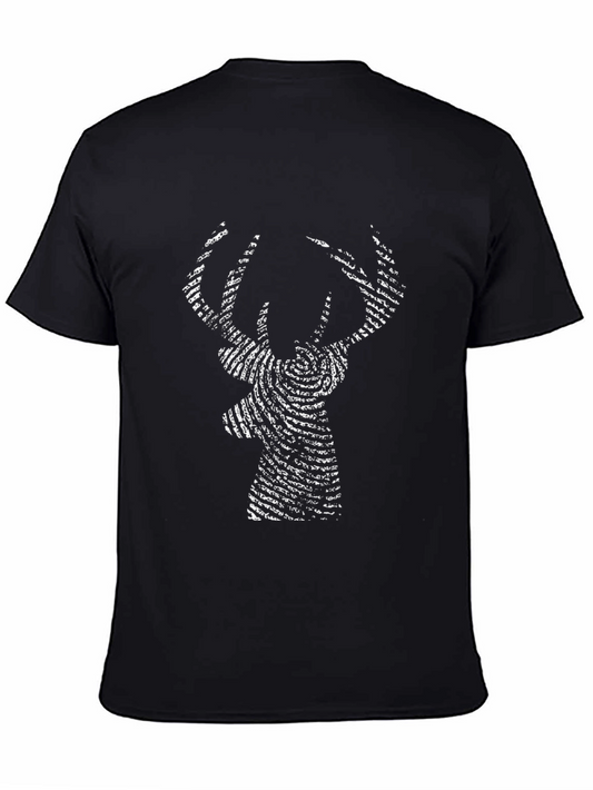 Deer Fingerprint Graphic T-Shirt