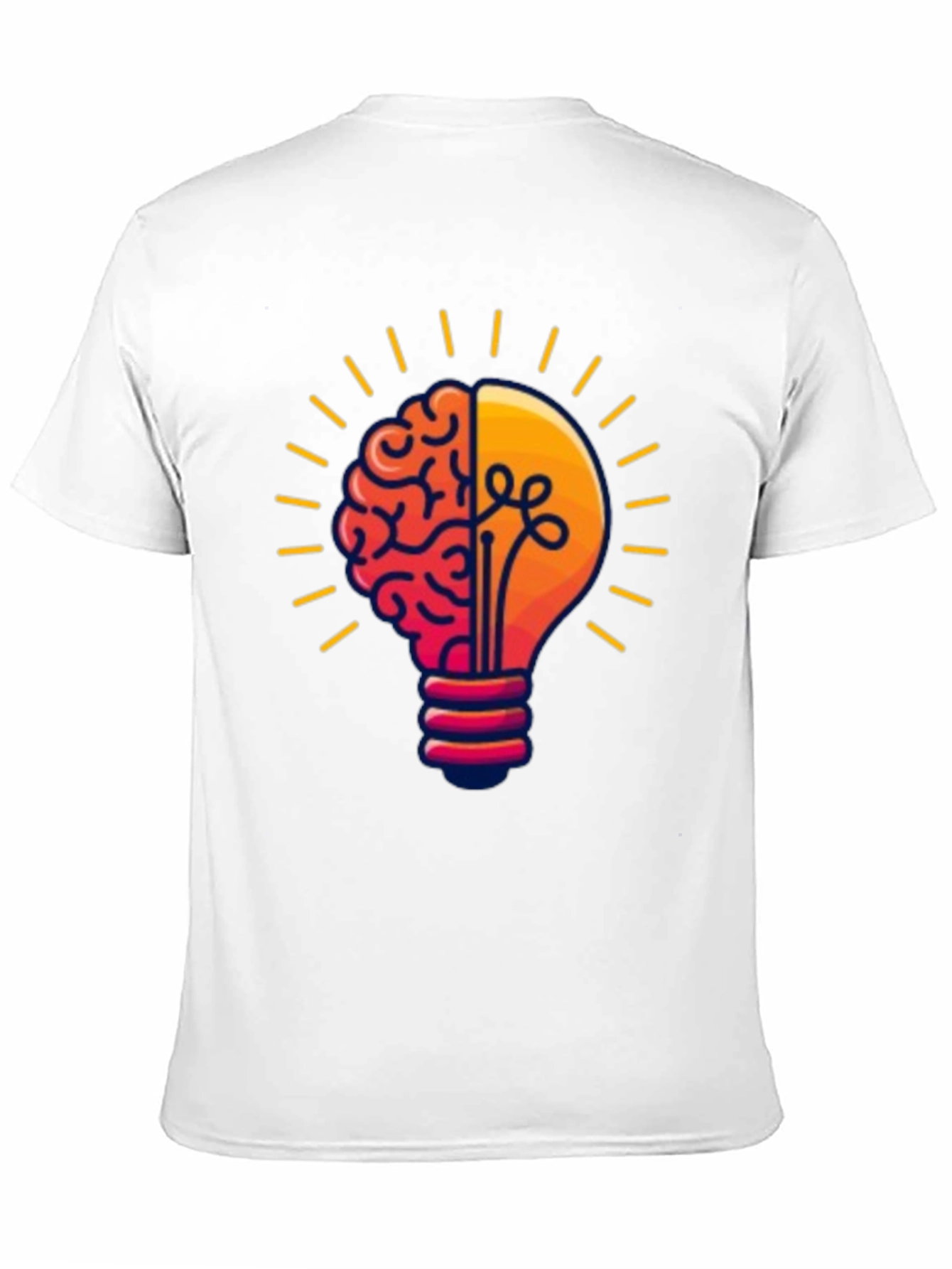 Brain Power Lightbulb Graphic Tee - Black