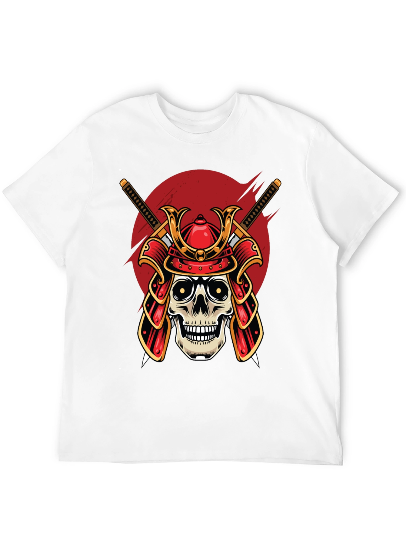 Samurai Skull Graphic T-Shirt