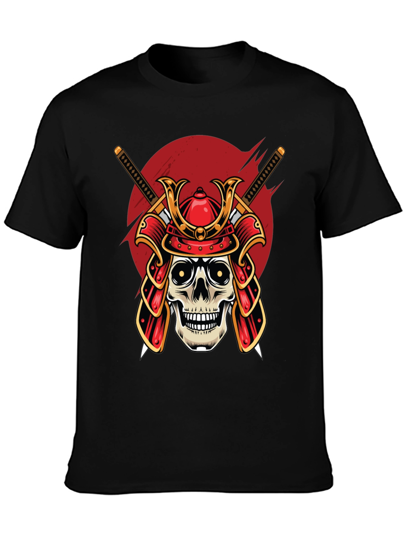 Samurai Skull Graphic T-Shirt