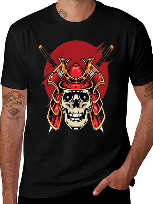 Samurai Skull Graphic T-Shirt