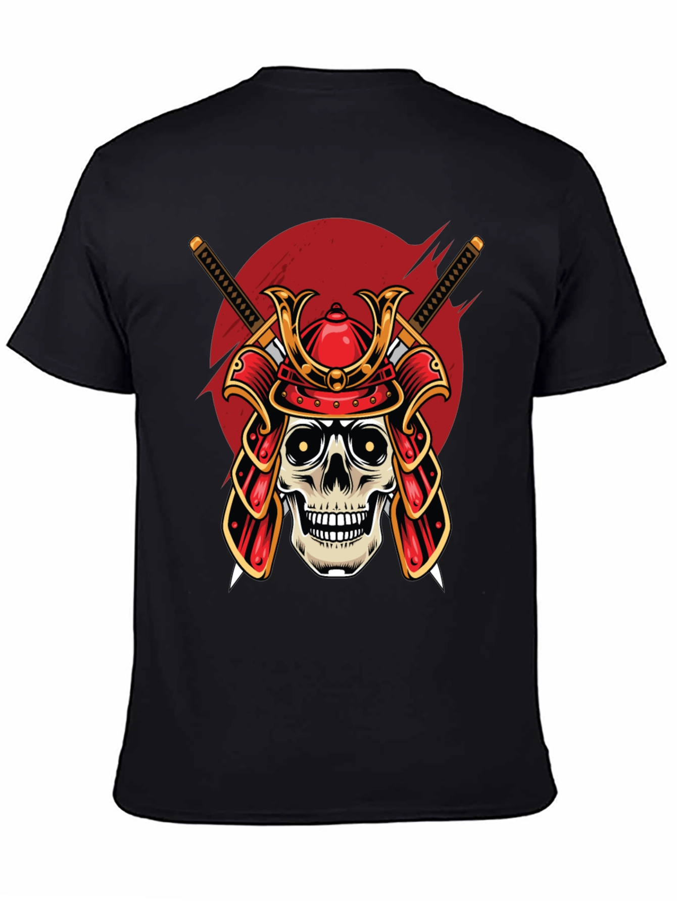 Samurai Skull Graphic T-Shirt