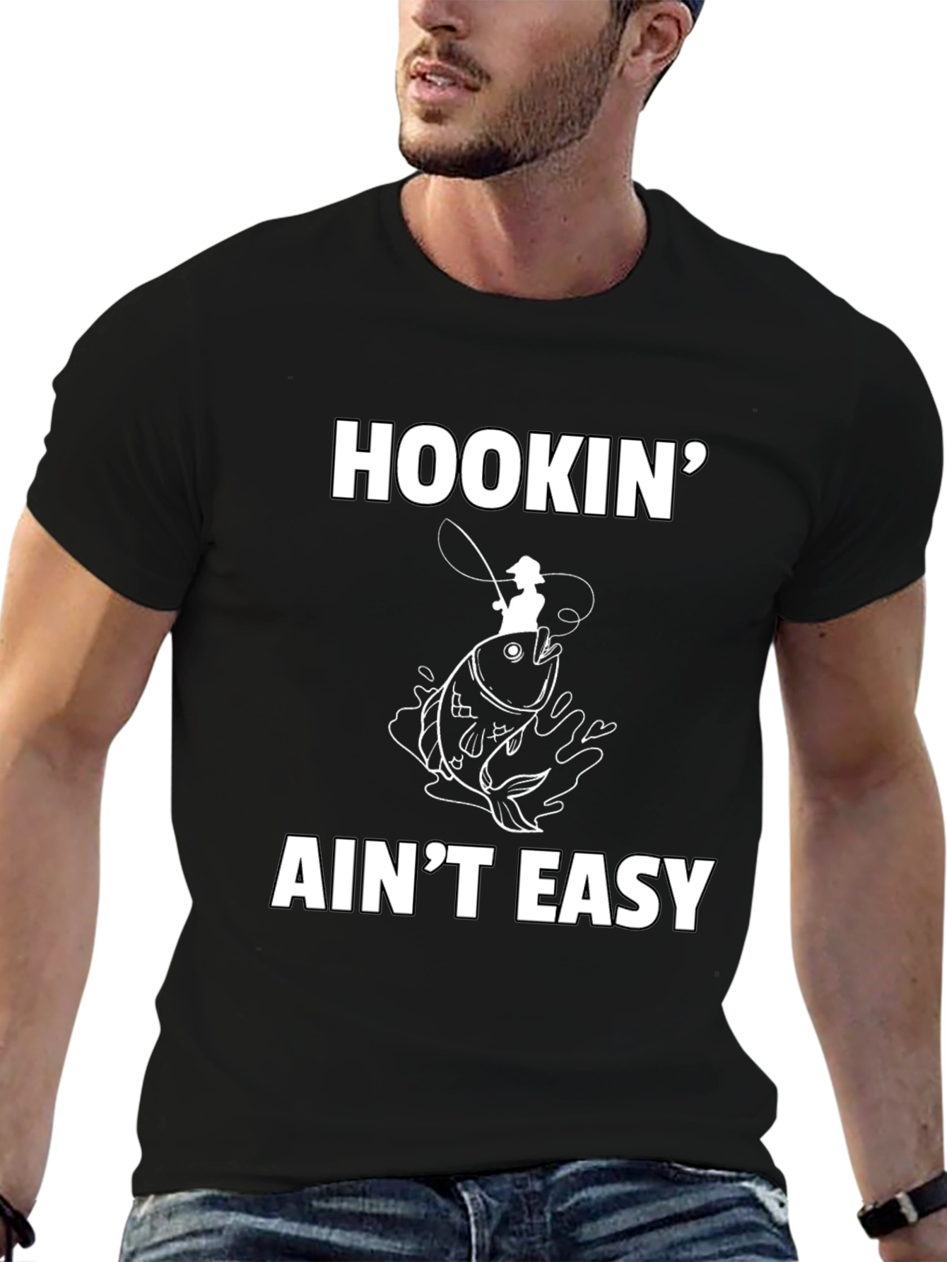 Hookin Aint Easy Fishing T-Shirt