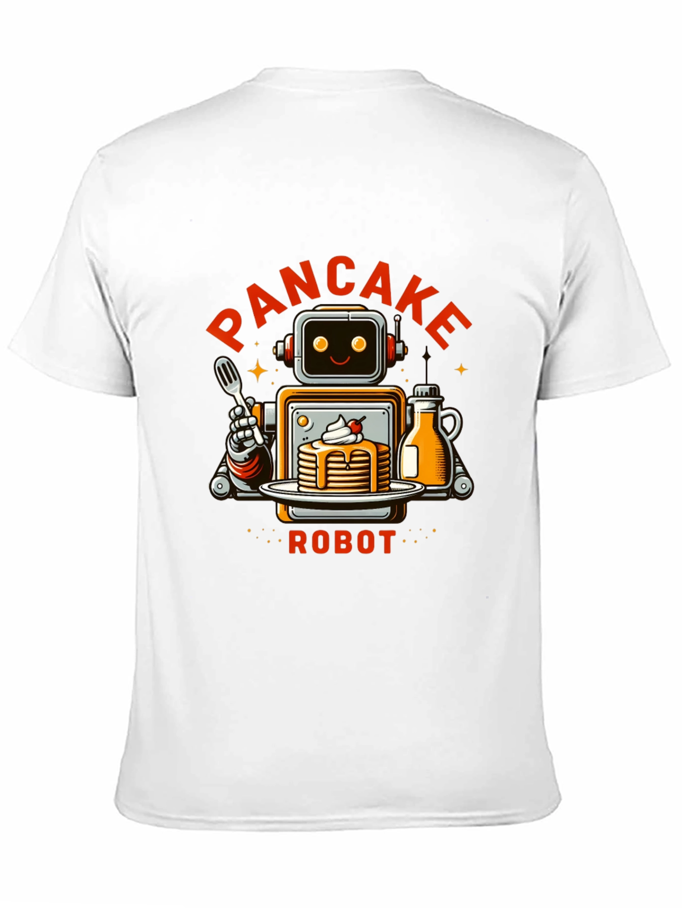 Pancake Robot T-Shirt - Funny Breakfast Graphic Tee