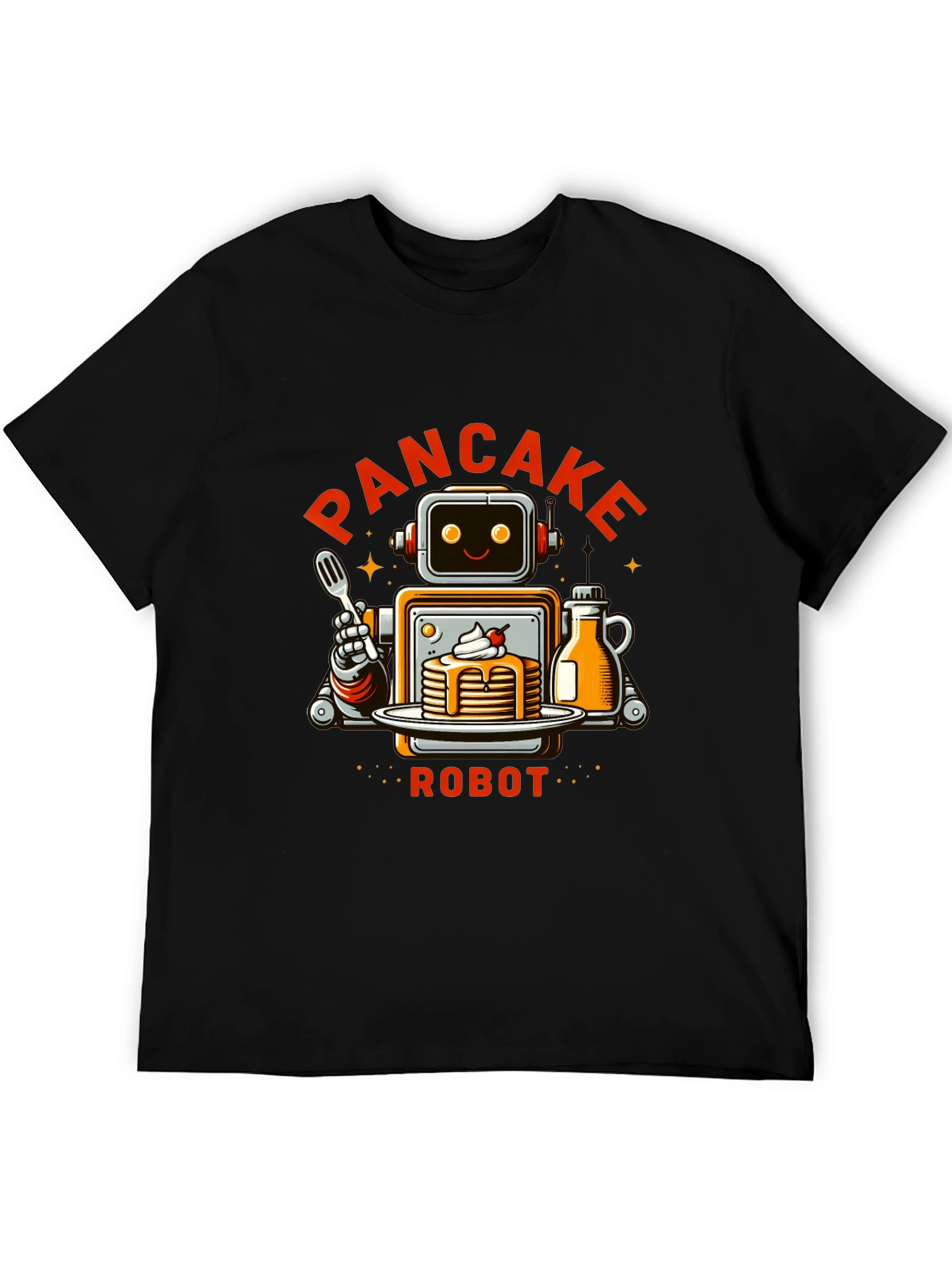 Pancake Robot T-Shirt - Funny Breakfast Graphic Tee