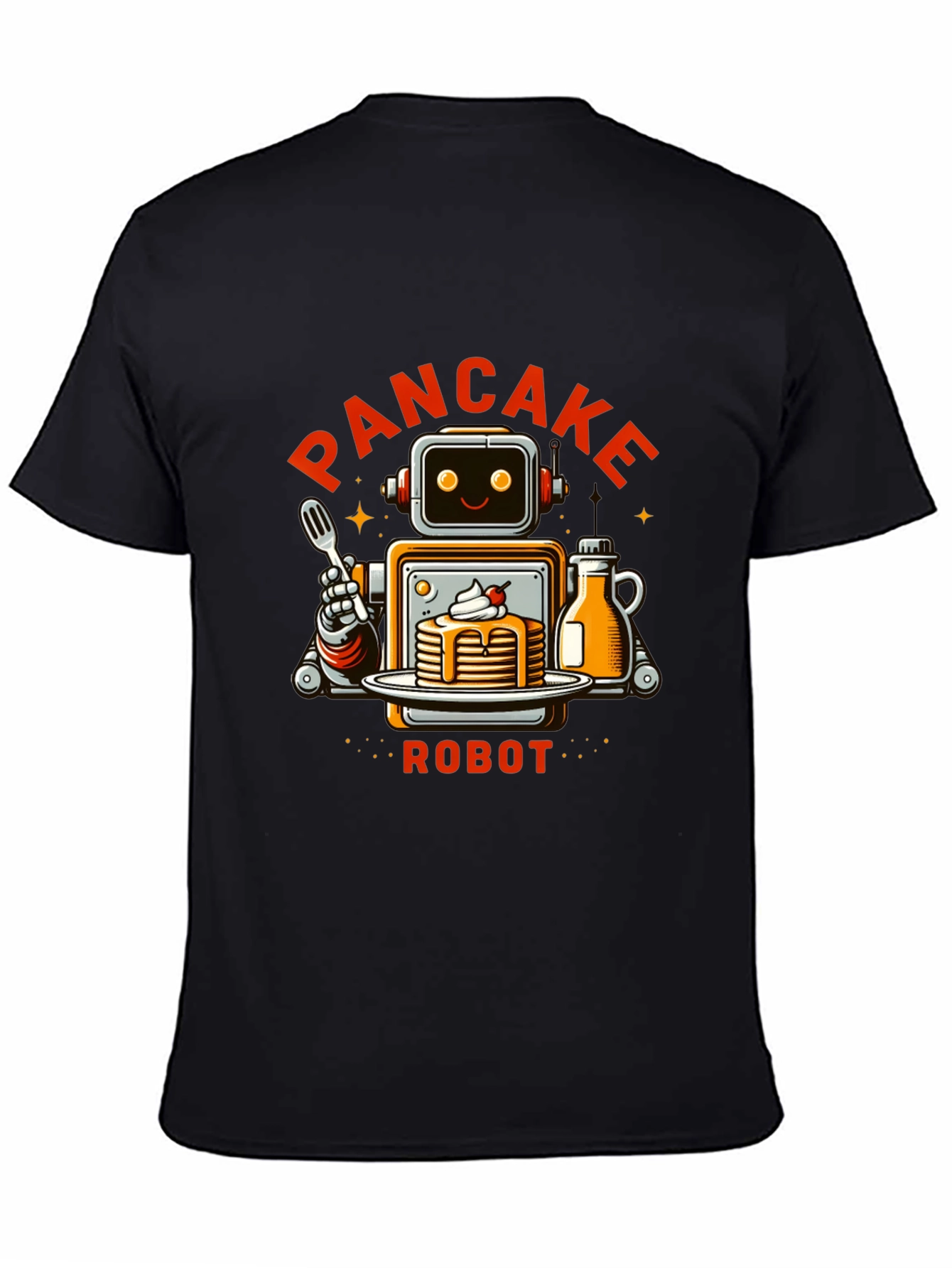 Pancake Robot T-Shirt - Funny Breakfast Graphic Tee