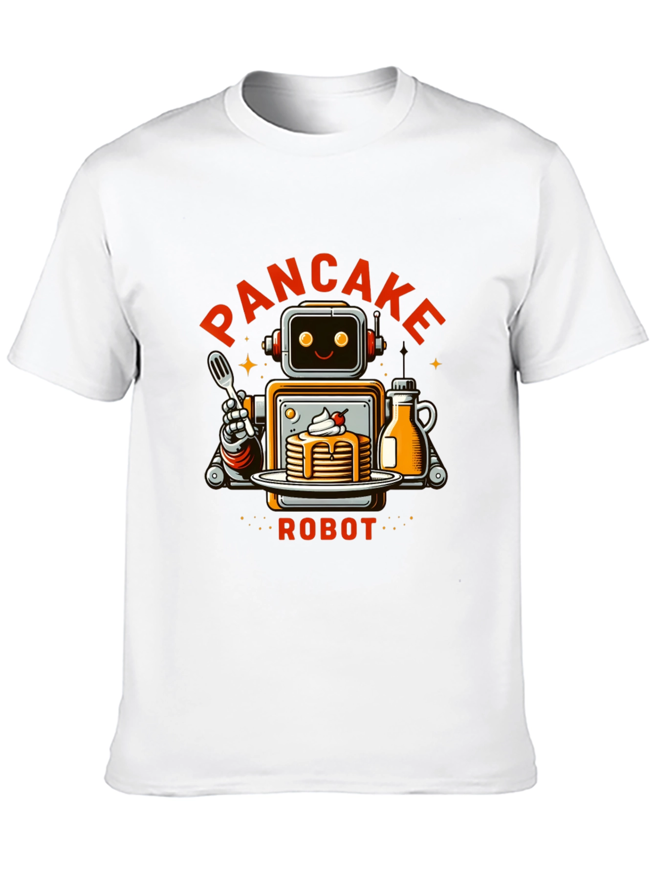 Pancake Robot T-Shirt - Funny Breakfast Graphic Tee