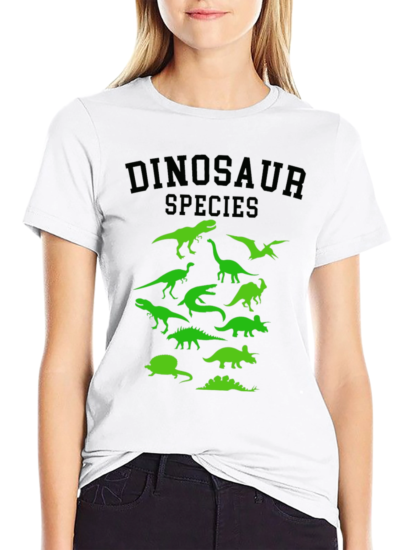 Dinosaur Species Graphic Tee - Black T-Shirt