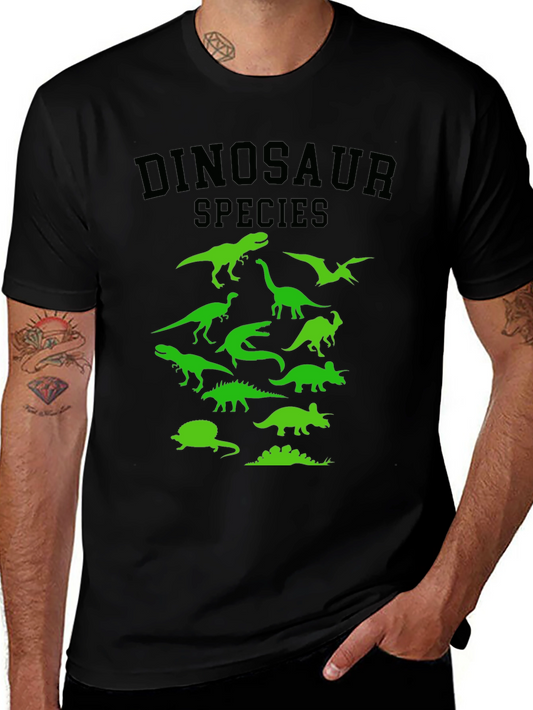 Dinosaur Species Graphic Tee - Black T-Shirt