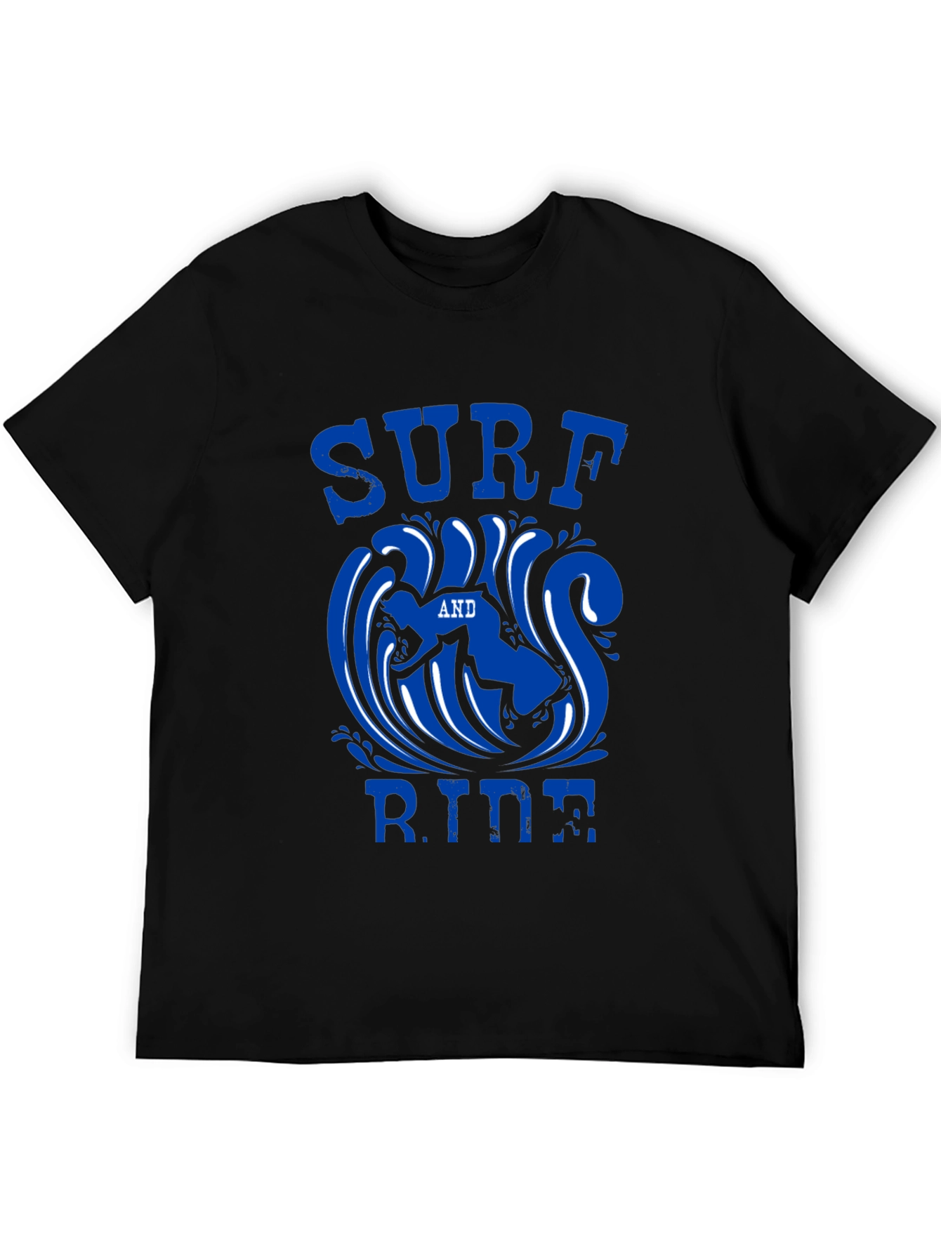 Surf and Ride Black T-Shirt