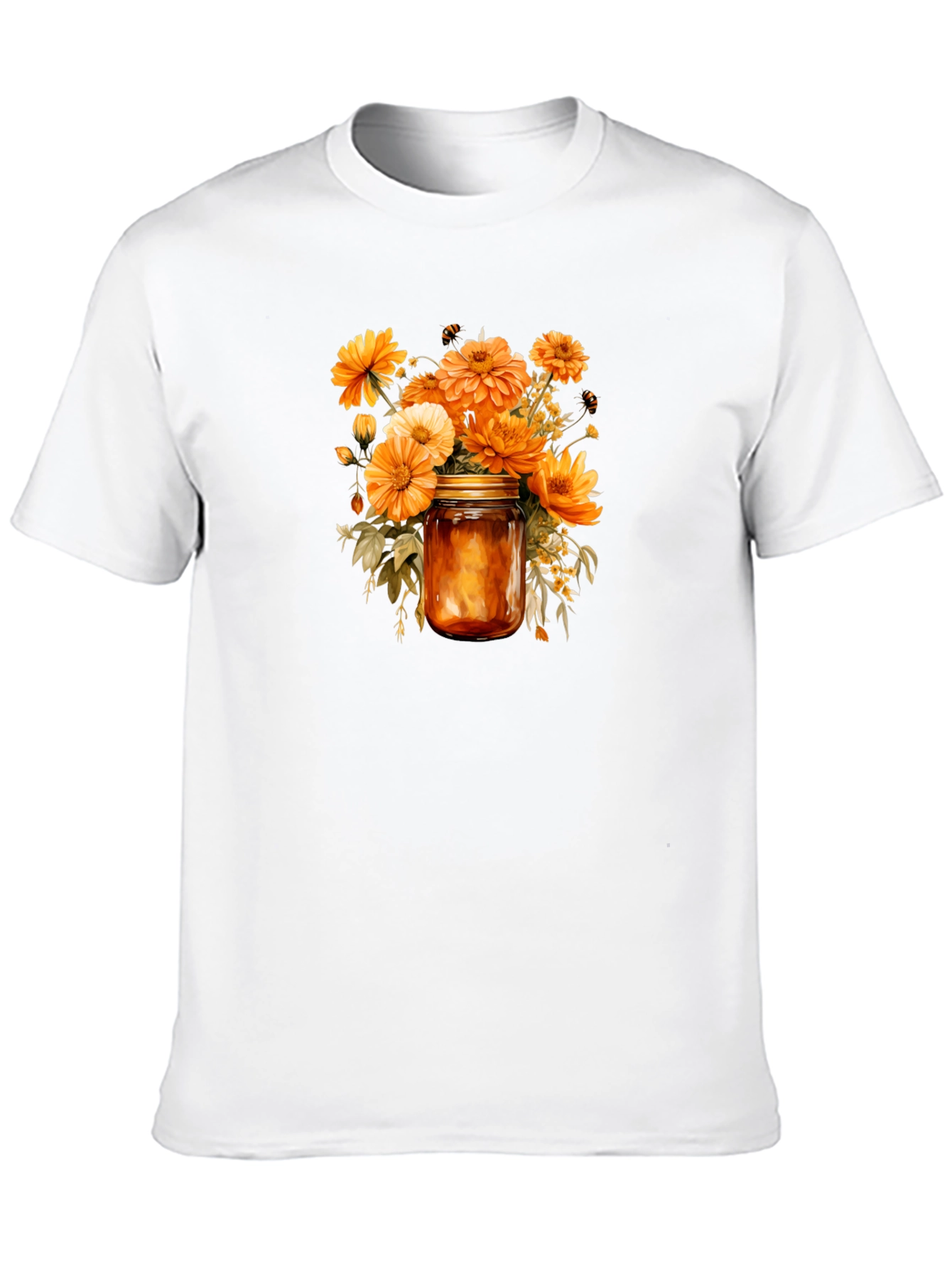 Floral Jar Graphic Tee - Stylish Comfort