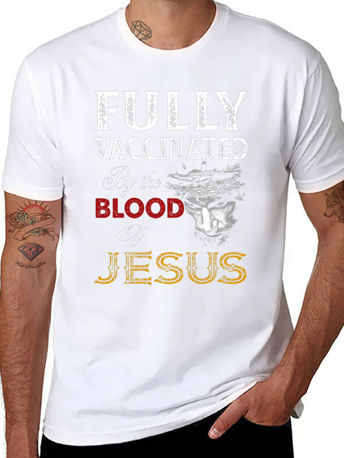 Fully Vaccinated by the Blood of Jesus T-Shirt