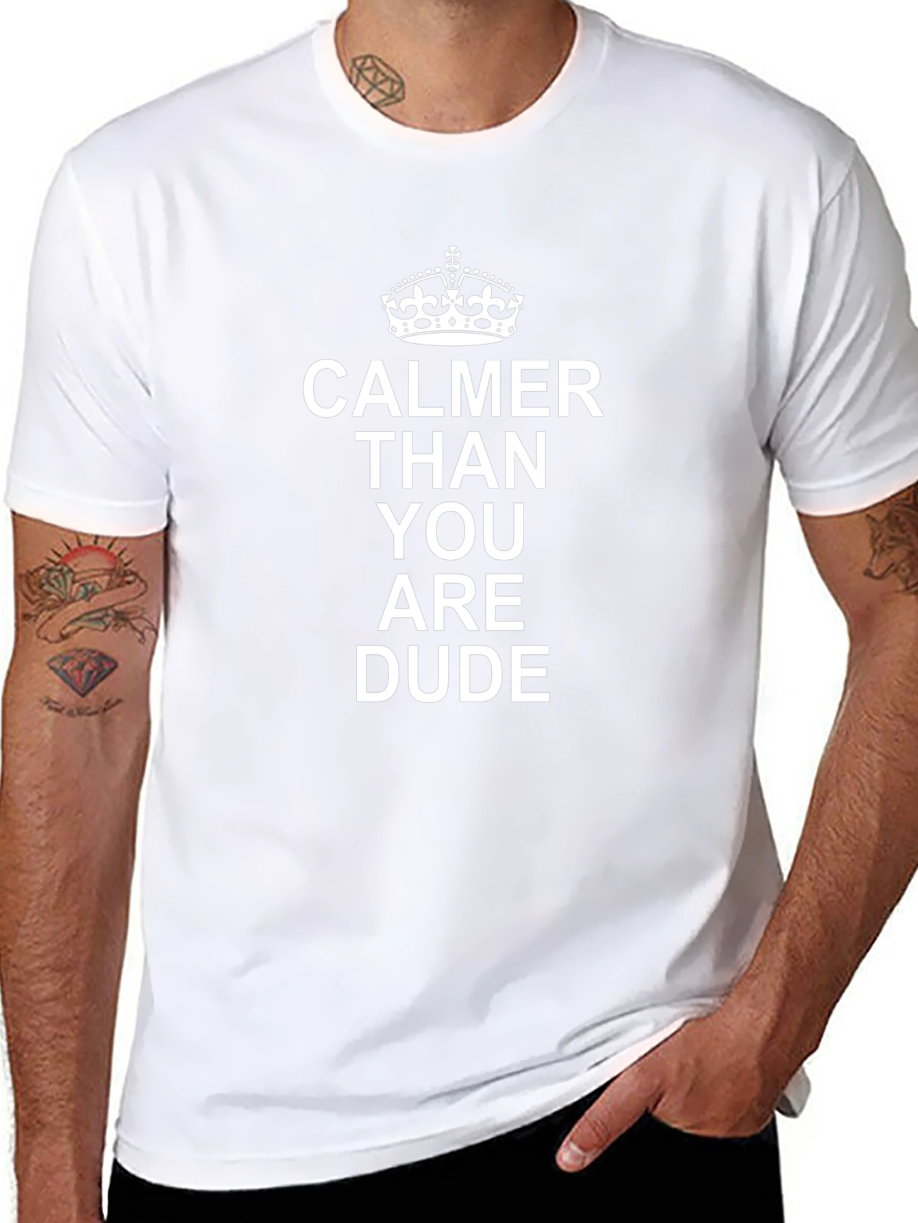 Calmer Than You Are Dude Black T-Shirt