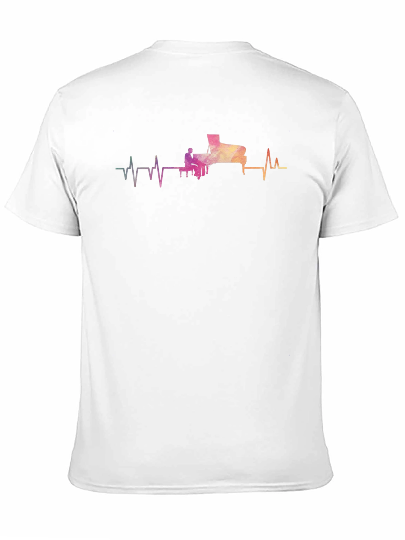 Piano Heartbeat T-Shirt - Musical ECG Tee