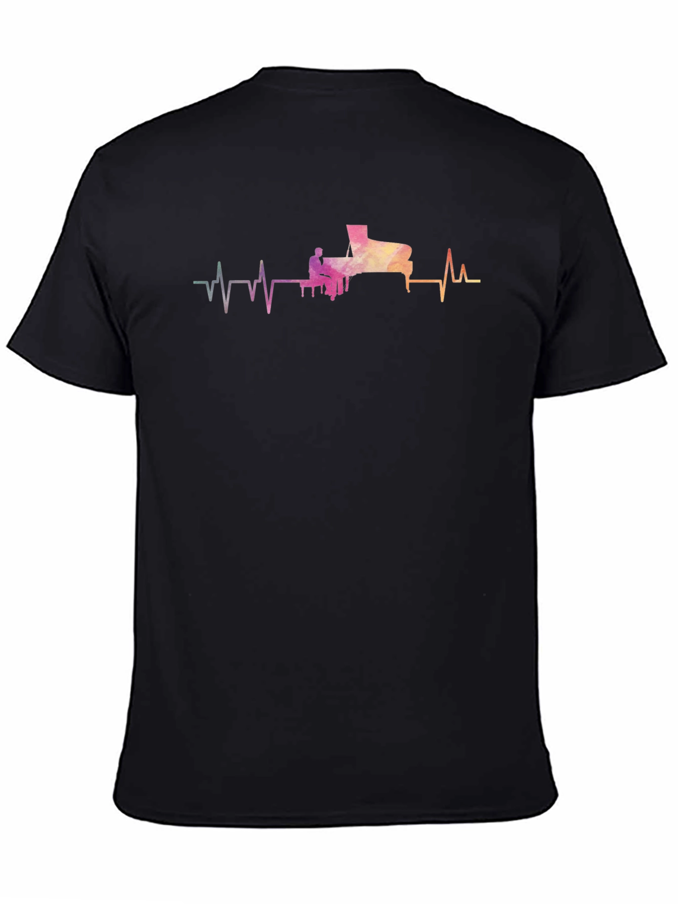 Piano Heartbeat T-Shirt - Musical ECG Tee