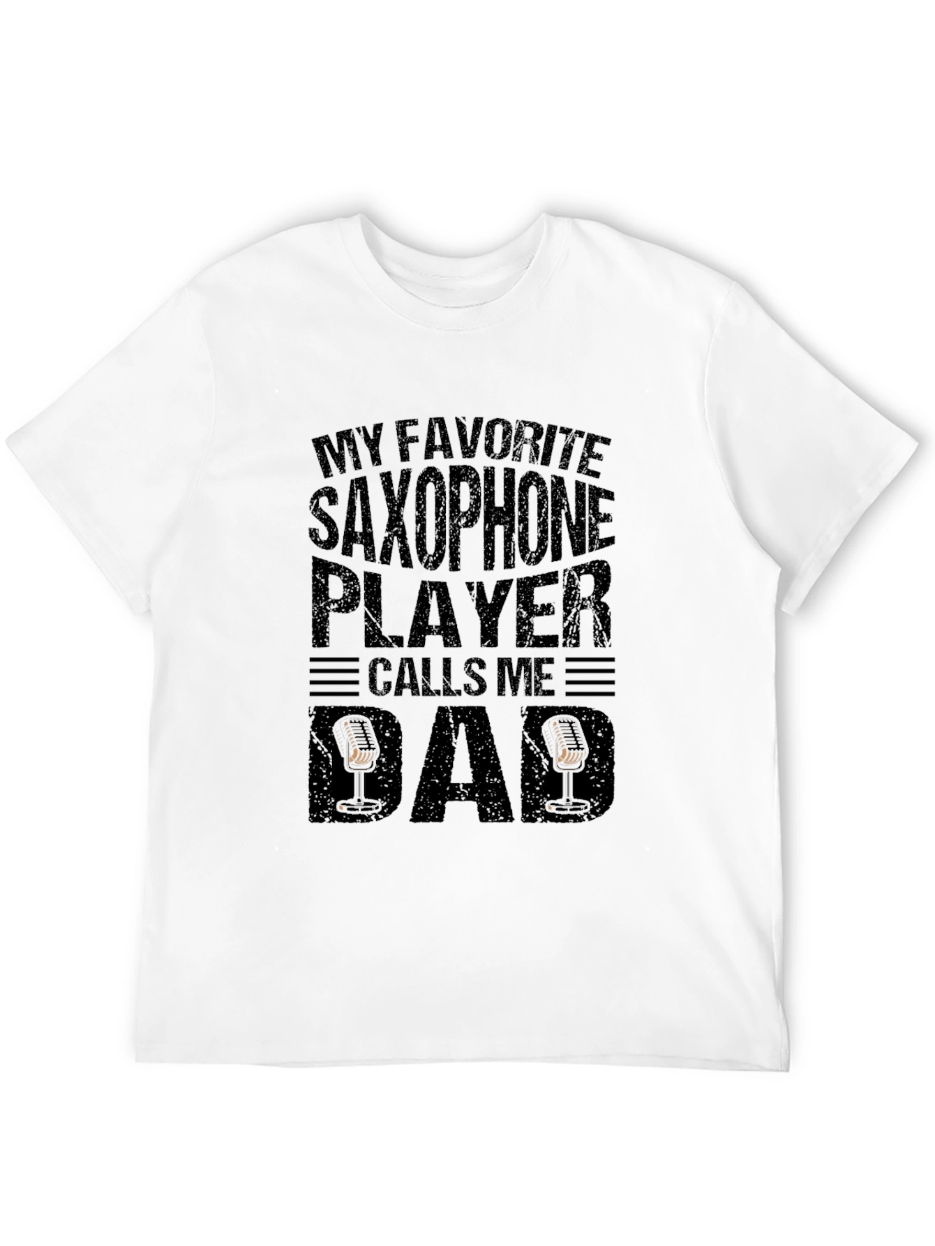 Saxophone Player Dad T-Shirt - Black