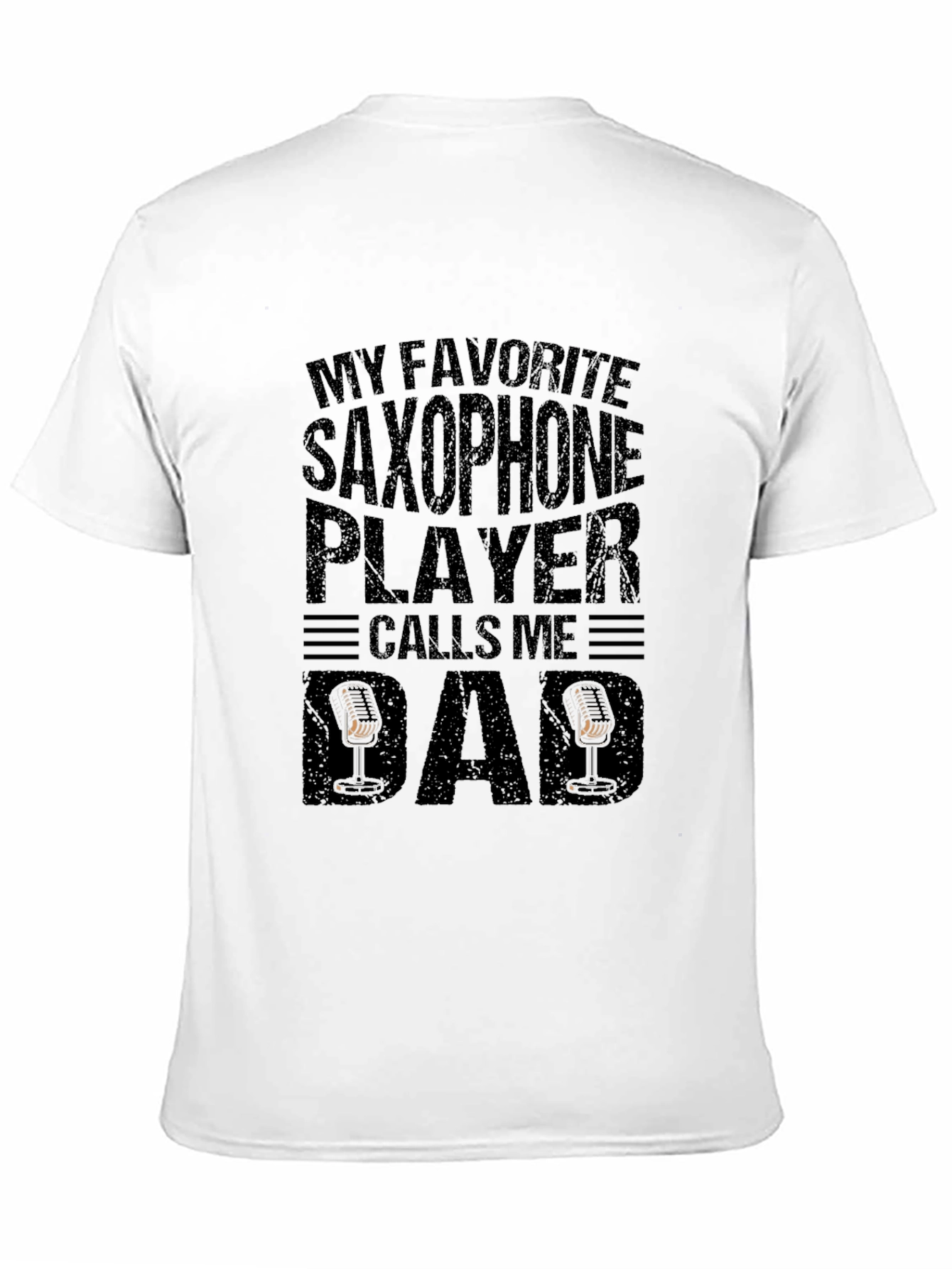 Saxophone Player Dad T-Shirt - Black