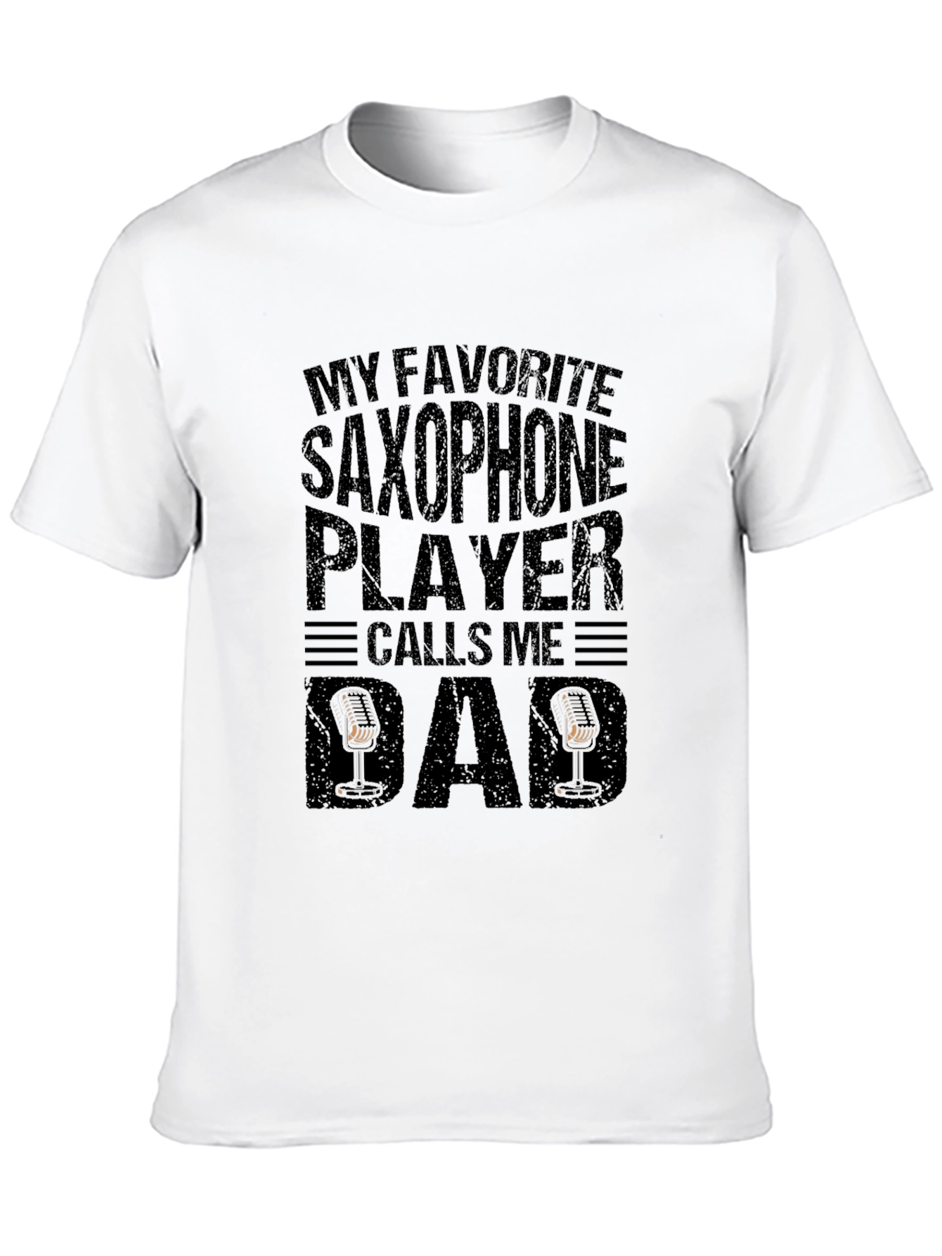 Saxophone Player Dad T-Shirt - Black