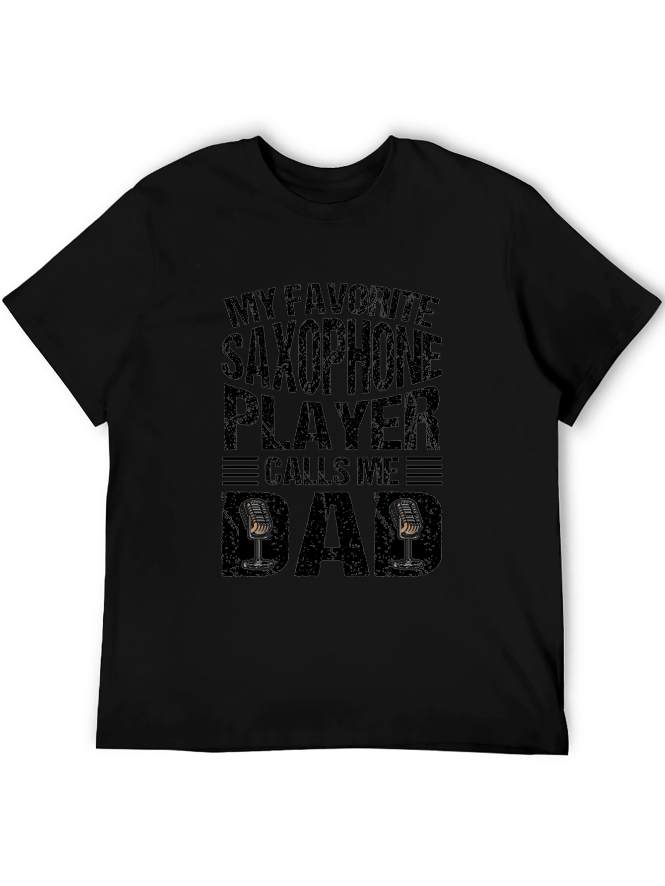 Saxophone Player Dad T-Shirt - Black