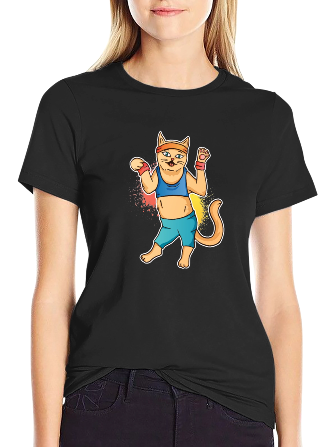 Dancing Workout Cat T-Shirt