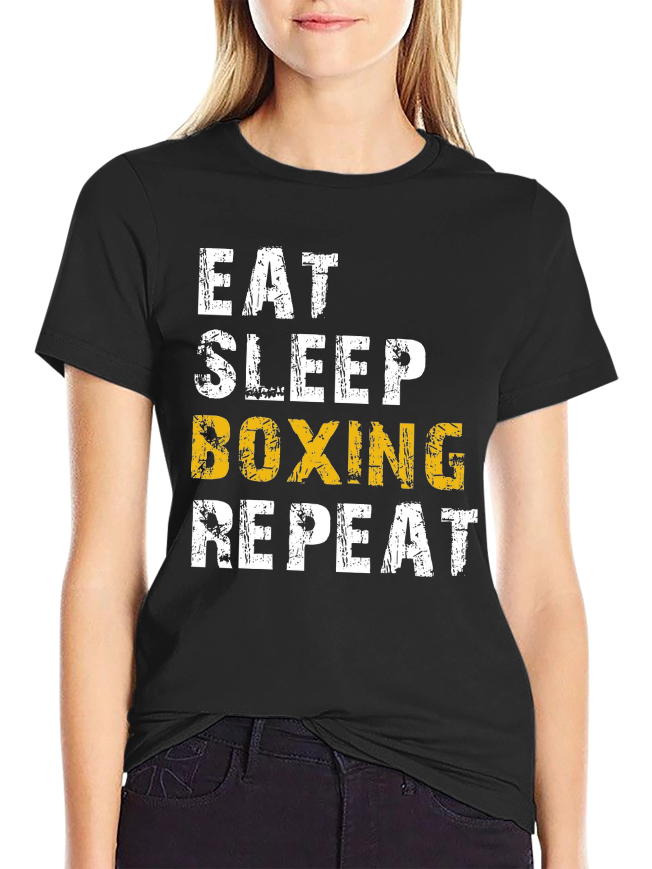 Eat Sleep Boxing Repeat Graphic T-Shirt