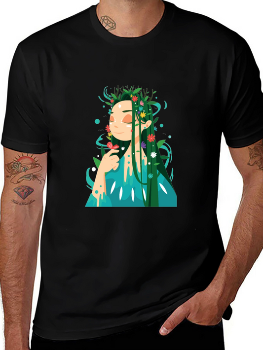 Nature Goddess Graphic Tee - Unique Design