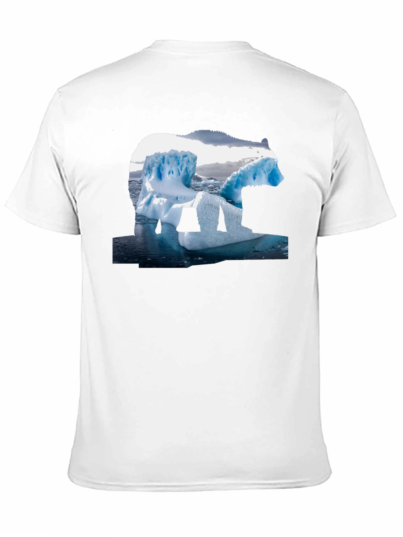 Polar Bear Iceberg Graphic Tee - Black Cotton T-Shirt