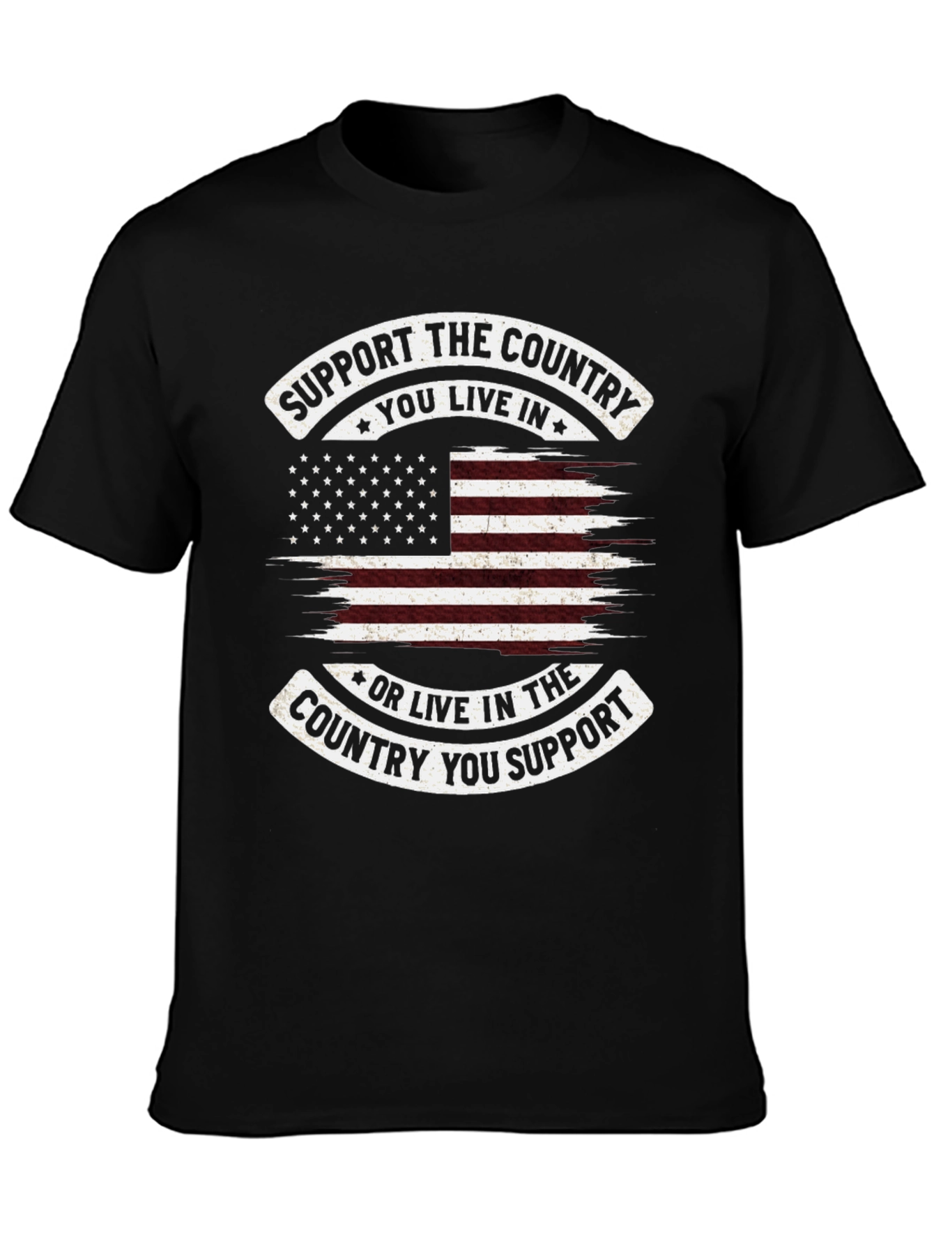 Patriotic Support the Country Graphic Tee