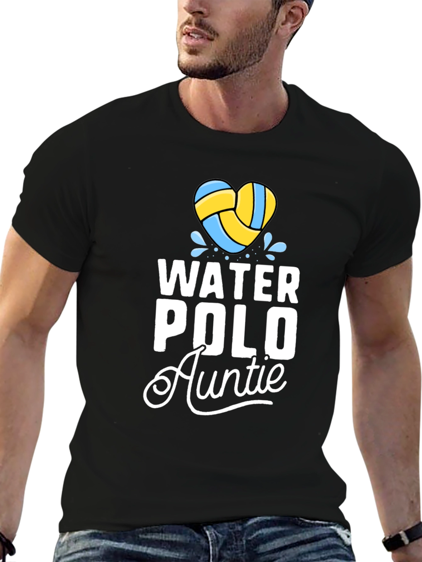 Water Polo Auntie T-Shirt Heart Waterpolo