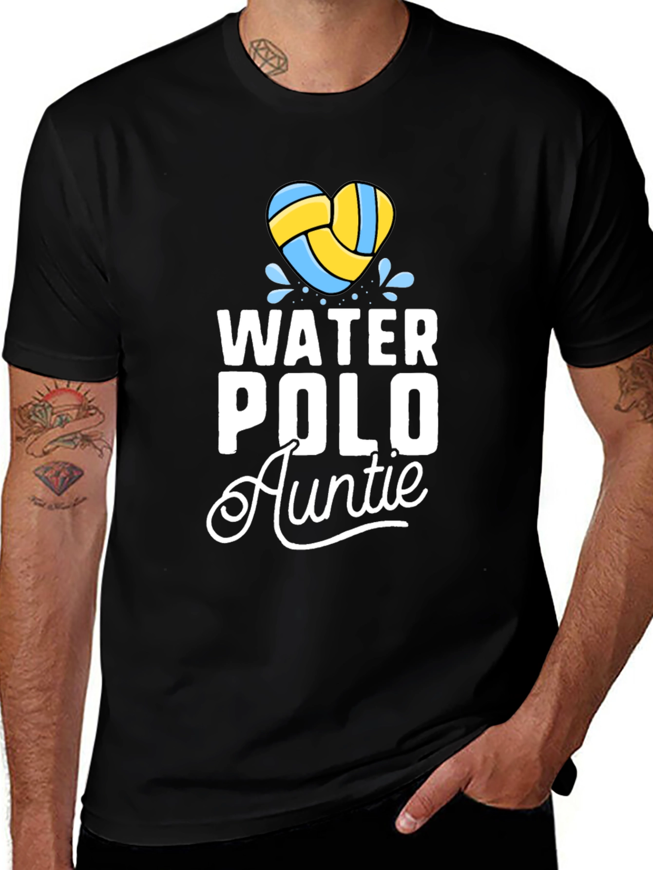Water Polo Auntie T-Shirt Heart Waterpolo
